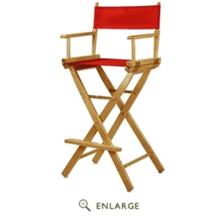 Casual Home Casual Home 230-00-021-11 30 in. Directors Chair Natural Frame with Red Canvas 230-00/021-11